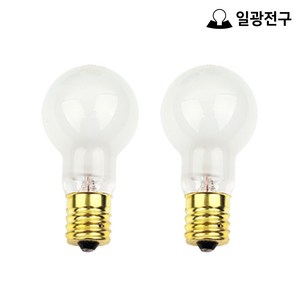 일광 미니크립톤 전구 불투명 60W E17, 60W 불투명 E17 전구색, 2개