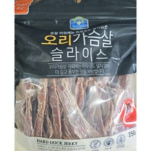 벨버드 순살 슬라이스 강아지 간식, 오리가슴살, 250g, 3개