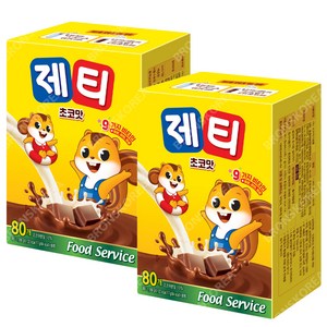 동서 제티 초코렛맛 80T X 2개(160T) 코코아, 17g, 80개입, 2개