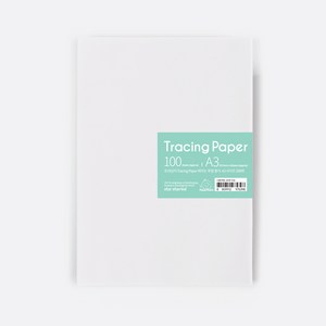 PapePhant 트레싱지 Tacing Pape 베끼는 투명 종이, A3 사이즈 100매