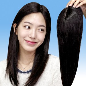 [30%행사중] 인모 정수리부분가발 앞머리 여자부분가발 50cm [CM-P 71004], 자연갈색 중앙가르마 시스루뱅 커트형, 중앙가르마 시스루뱅 커트형, 1개