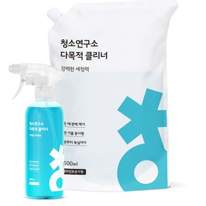 청소연구소 다목적 클리너 480ml 1개 + 리필팩 1.5L 1개