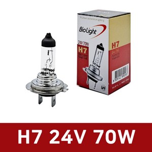 바이오라이트/ 24V 트럭전구/ 트럭전조등/ 트럭안개등/ 버스전구/ H7 24V70W/ H11 24V70W/ H4 24V75/70W/ H3 24V70W, 4.  H7 24V70W CLEAR(순정색)_1개, 1개