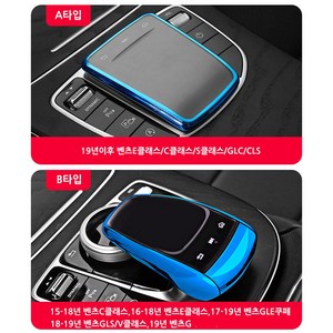 핫딜 벤츠 TPU 멀티미디어 컨트롤러커버 E C S GLC GLE, A타입 블루