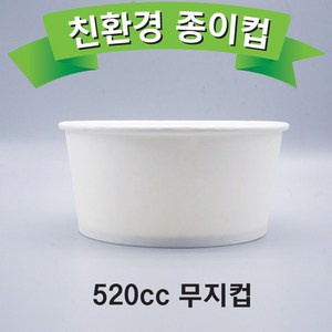 520cc 친환경 종이용기 500개입 1박스, 500개, 1개