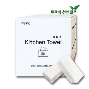 무형광 천연펄프 키친타올 리필 2천매, 1개, 2000매입