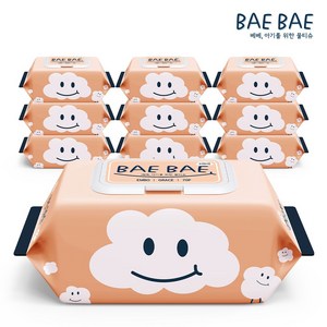 BAEBAE(베베) 아기물티슈 GRACE 70gsm 캡형 70매 10팩, 70g, 70매입, 10개