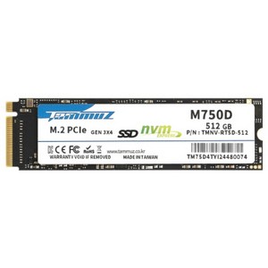 [타무즈] M750D M.2 NVMe 2280 [512GB TLC], 512GB