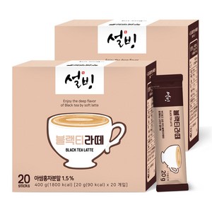 설빙 블랙티라떼 40입, 1개, 40개입