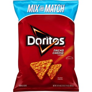 [미국직배송]프리토레이 도리토스 나초 치즈 {초대용량} Frito-Lay Doritos Nacho Cheese, 535g, 1개