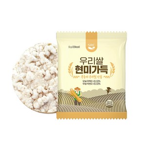 SRC 무설탕 무농약 우리쌀 현미가득(뻥튀기 쌀과자 건강간식), 40개, 6g