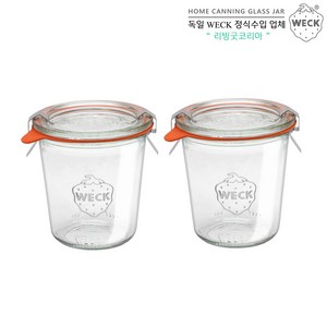 WECK 기본형580ml(No.742)고무링&클립 2개 세트, 1세트