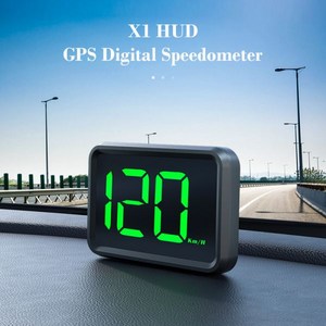 HUD ZQKJ X1 자동 디지털 속도계 GPS 게이지 헤드업 디스플레이 범 빅 폰트 속도, X1 White KMH