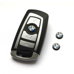 BMW 스마트키 엠블럼 로고 잠금버튼 중앙 스티커 11mm, 금속 엠블럼_순정형 1개