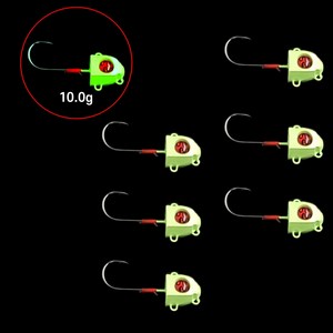 볼락지그헤드 갈치 야광 지그헤드, 6개