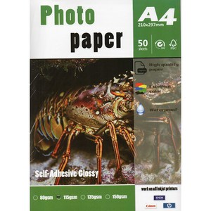 Pintable Sticke Photo Pape A4 Size 50 Sheets Co 인쇄 가능한 스티커 인화지 A4 크기 50매 수 115g 8 3