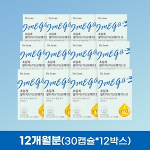 닥터린 초임계 알티지 rTG 오메가3 알파, 30정, 12개