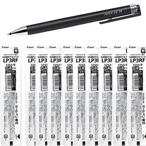 파이롯트 쥬스업 볼펜 리필 세트, 쥬스업 볼펜 0.4 흑색 1개+리필 흑색 10개 세트
