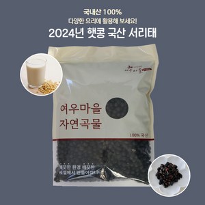 여우마을 자연곡물 24년산 고품질 청자5호 국산서리태 햇콩, 1개, 1kg