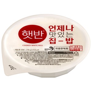 햇반 백미밥 210g 중간공기, 17개