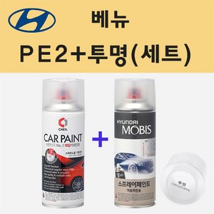 현대 베뉴 PE2 에코트로그레이 주문 스프레이 페인트 + 투명스프레이 200ml, 1개