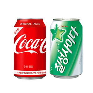 (업소용) 코카콜라355ml 24P+칠성사이다355ml 24P, 48개, 355ml