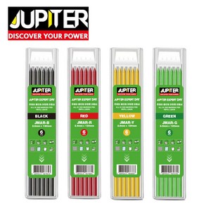 주피터 마킹펜 리필심 페스툴 엑스퍼트 호환 목공용 공구용 샤프심 컬러 피카펜 6개입, JMAR-R(빨강)
