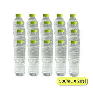 풀무원샘물 무라벨 생수, 500ml, 20개