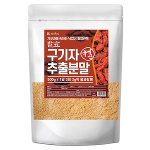 건강중심 국산 청양 발효 구기자 추출 분말 건구기자 가루, 500g, 1개