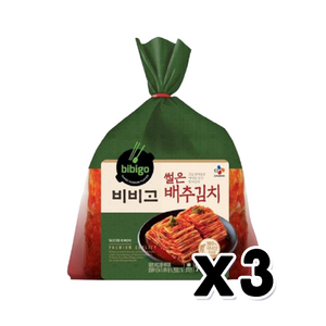 비비고 썰은 배추김치 900g x 3개