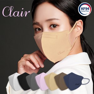 Clai 숨편한 클레어 마스크 중형 KF94, 50개입, 1개, 베이지