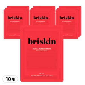 브리스킨 리얼 핏 세컨드스킨 탄력 시트 마스크, 1개입, 10개