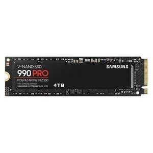 삼성전자 990 PRO PCie 4.0 NVME M.2 SSD, 4TB, MZ-V9P4T0BW