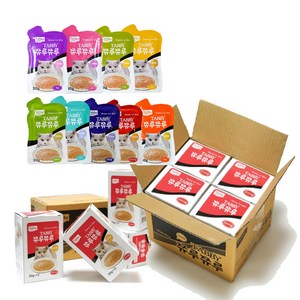 테비 쮸루쮸루 고양이 간식 파우치 30g, 연어, 48개