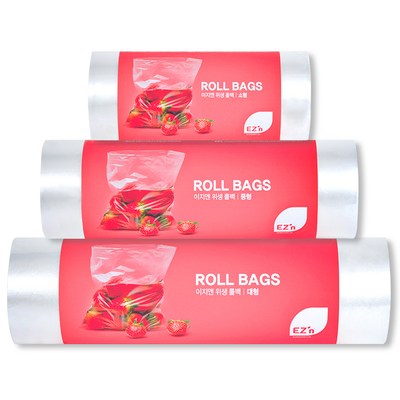 EZn이지엔 위생 롤백 소형 17cm x 25cm + 중형 25cm x 35cm + 대형 30cm x 40cm 이미지