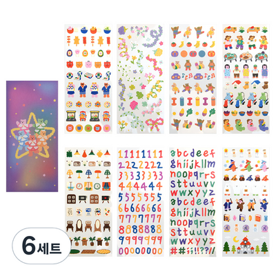 데일리라이크 다이어리 리무버 씰 세트 3.0, 혼합색상, 6세트