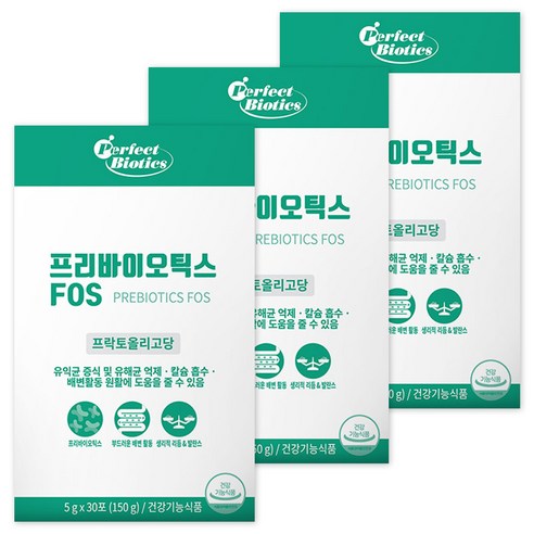 퍼펙트바이오틱스 프리바이오틱스 FOS, 150g, 3개