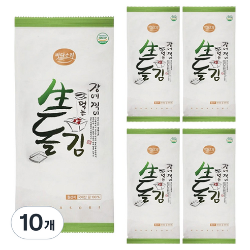 바다소리 장에찍어먹는 생돌김 반절, 7g, 10개