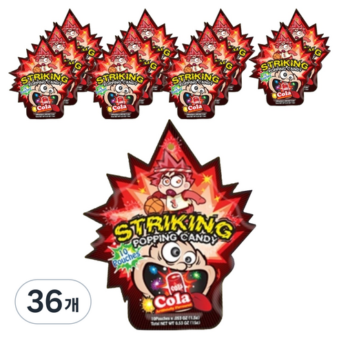 스트라이킹 팝핑캔디 콜라맛, 36개, 15g