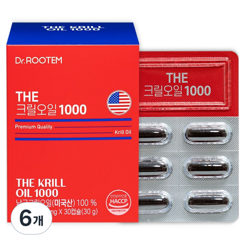 닥터루템 정품 THE 크릴오일 1000, 6개, 30정