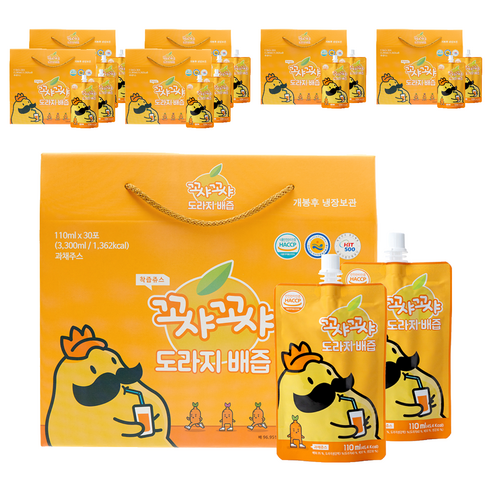 꼬샤꼬샤 도라지 배즙 스파우트형, 110ml, 210개