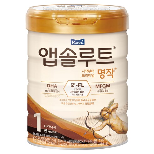 앱솔루트 명작 분유 1단계, 800g, 1개