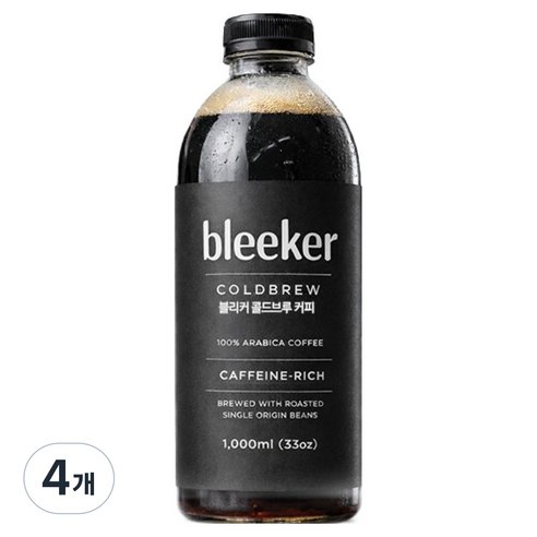 블리커 아라비카 콜드브루 더치커피 원액, 4개, 1개입, 1L