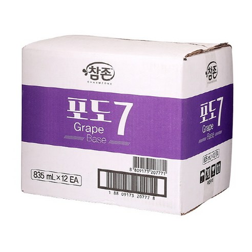 참존식품 포도7 원액 주스, 835ml, 12개