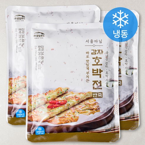 [로켓프레시] 서울마님 감자호박전반죽 (냉동), 250g, 3개