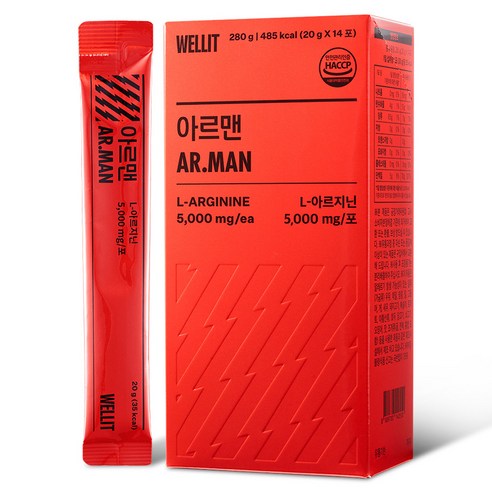 웰릿 정품 아르맨 아르기닌 5000mg 14p