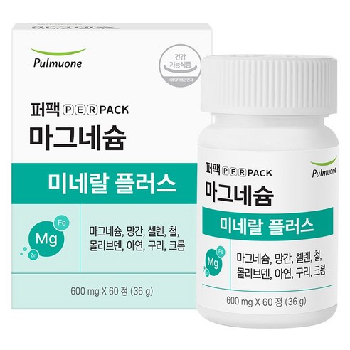 퍼팩 풀무원 마그네슘 미네랄 플러스 36g, 1개, 60정