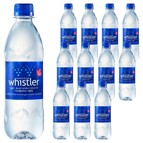 휘슬러워터 캐나다 프리미엄 빙하수 휘슬러 생수, 500ml, 12개