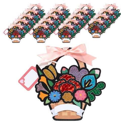민화샵 포일아트 꽃 만들기, 20개, 꽃바구니