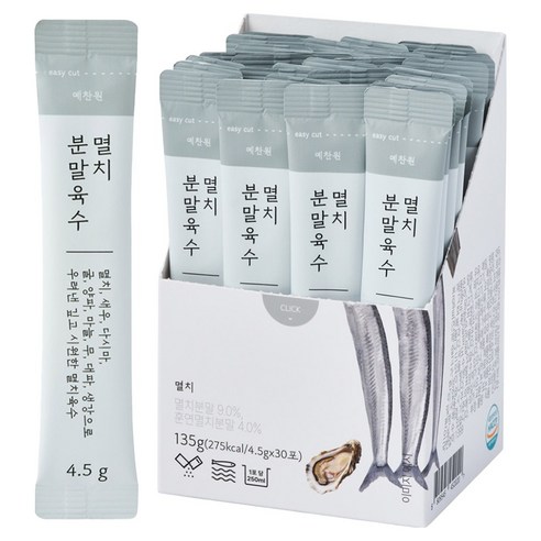 예찬원 화학첨가물 없는 100% 국산 멸치 분말육수 30p, 1개, 135g